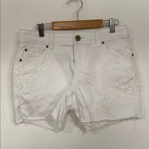 White Denim Shorts